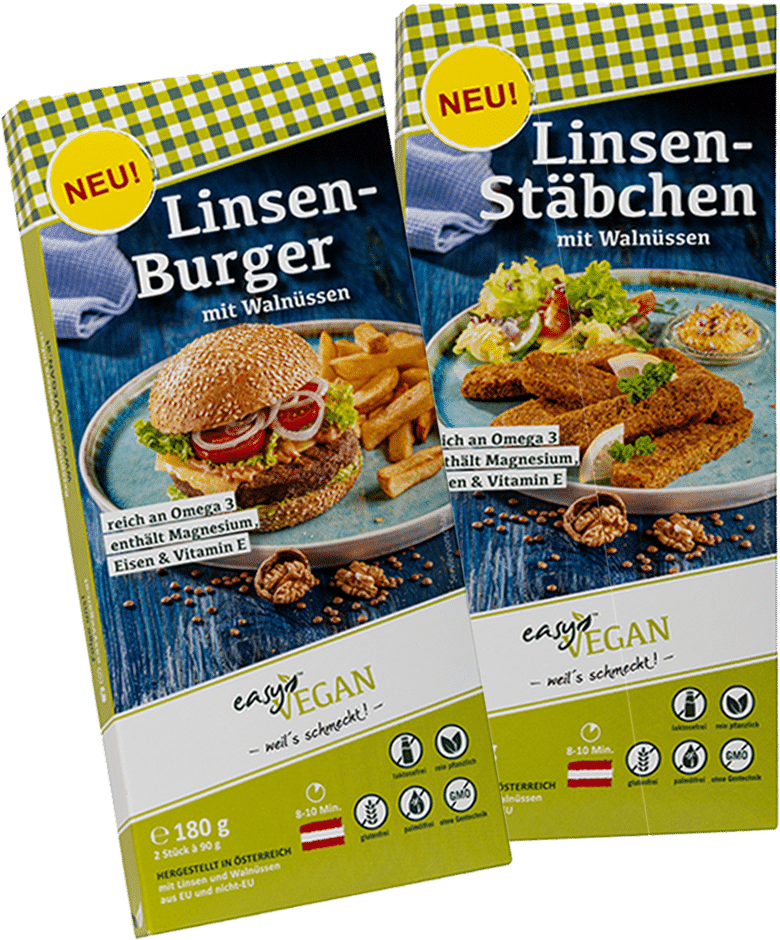 Linsen-Burger Verpackung
